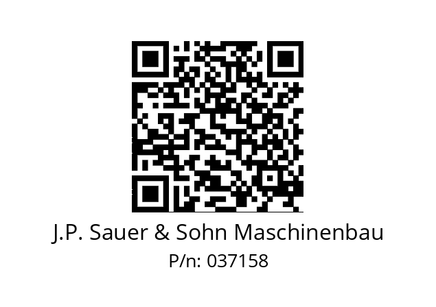   J.P. Sauer & Sohn Maschinenbau 037158