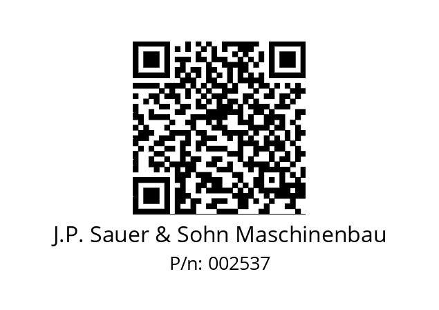   J.P. Sauer & Sohn Maschinenbau 002537