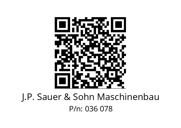   J.P. Sauer & Sohn Maschinenbau 036 078