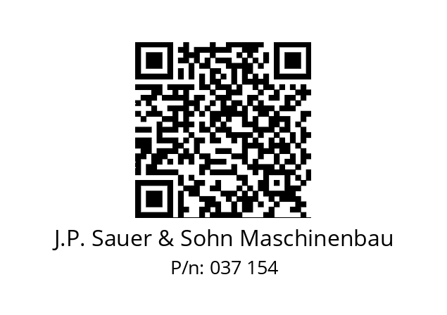   J.P. Sauer & Sohn Maschinenbau 037 154