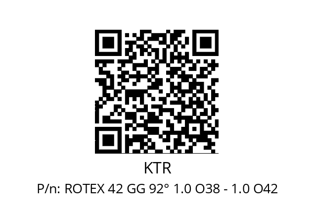   KTR ROTEX 42 GG 92° 1.0 O38 - 1.0 O42