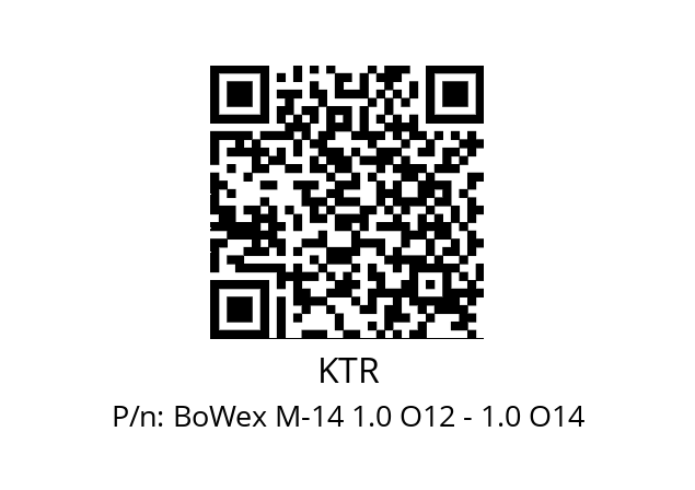   KTR BoWex M-14 1.0 O12 - 1.0 O14