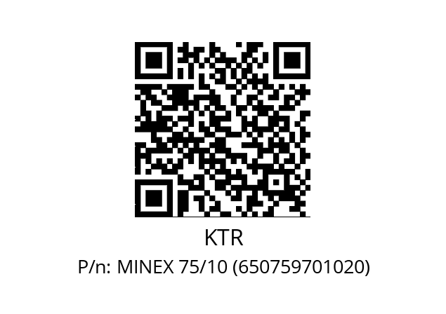   KTR MINEX 75/10 (650759701020)