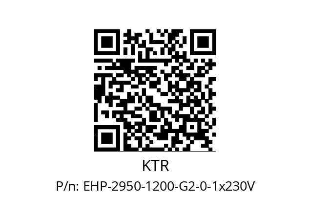   KTR EHP-2950-1200-G2-0-1x230V