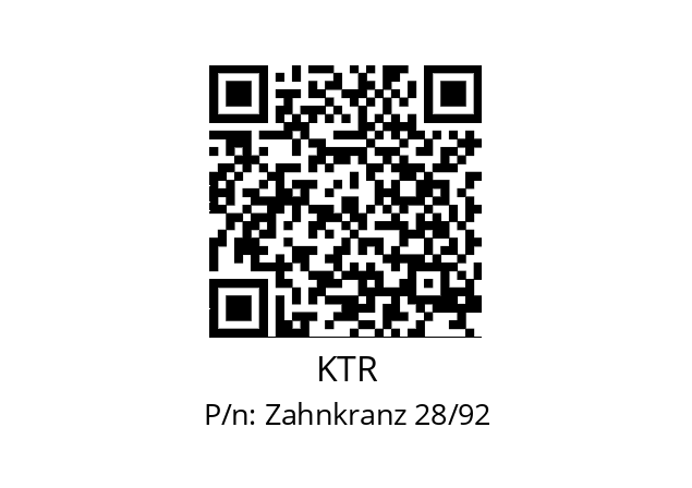   KTR Zahnkranz 28/92