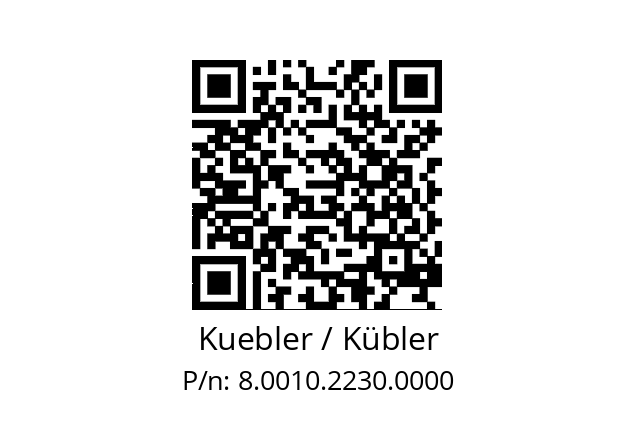   Kuebler / Kübler 8.0010.2230.0000