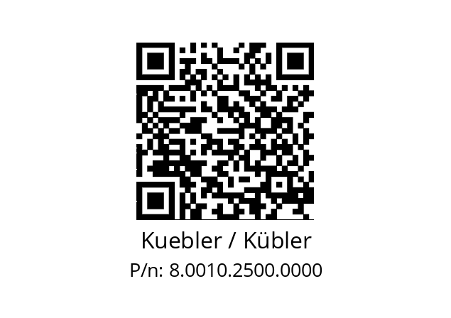   Kuebler / Kübler 8.0010.2500.0000