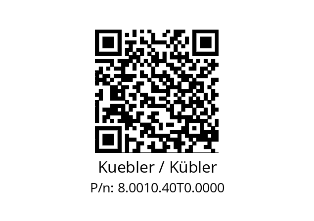   Kuebler / Kübler 8.0010.40T0.0000