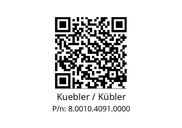   Kuebler / Kübler 8.0010.4091.0000