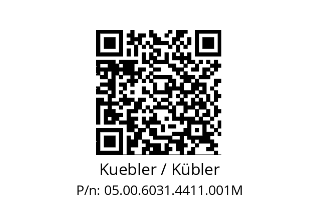   Kuebler / Kübler 05.00.6031.4411.001M