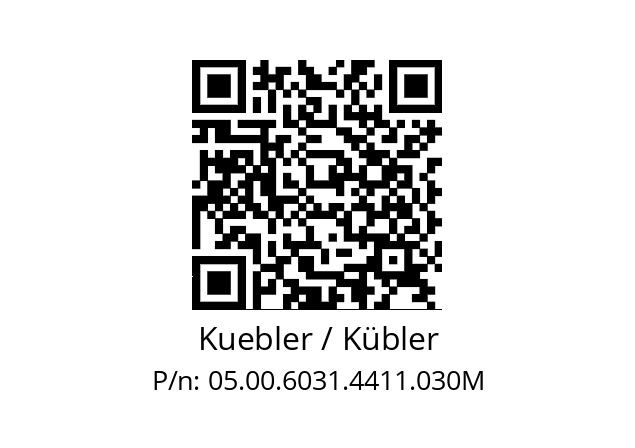   Kuebler / Kübler 05.00.6031.4411.030M