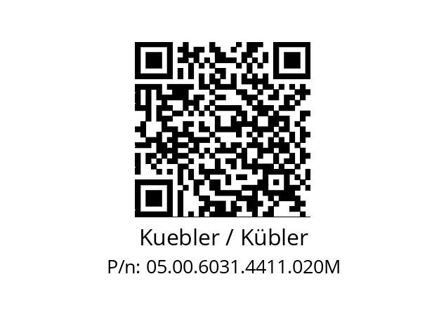   Kuebler / Kübler 05.00.6031.4411.020M