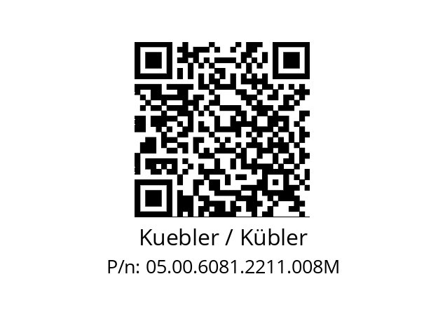   Kuebler / Kübler 05.00.6081.2211.008M