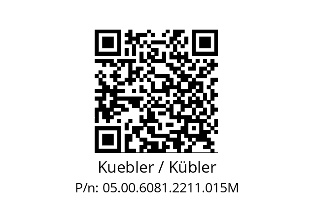   Kuebler / Kübler 05.00.6081.2211.015M