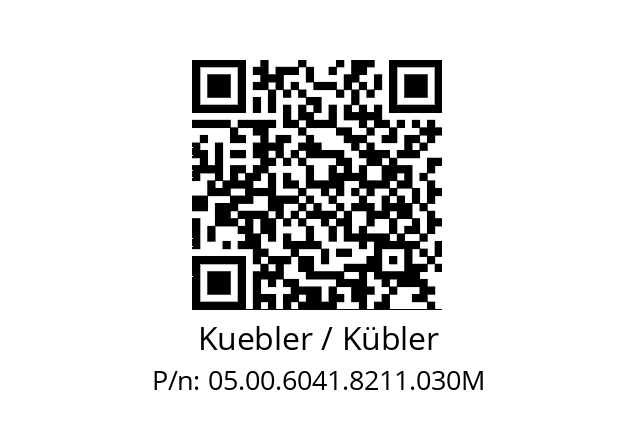   Kuebler / Kübler 05.00.6041.8211.030M