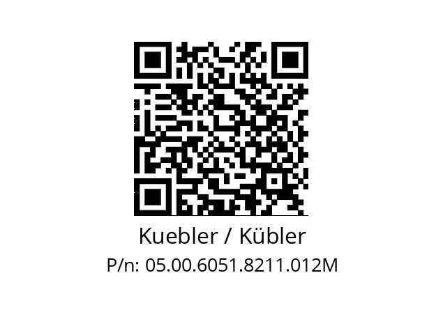   Kuebler / Kübler 05.00.6051.8211.012M