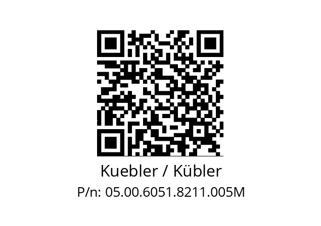   Kuebler / Kübler 05.00.6051.8211.005M