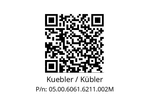   Kuebler / Kübler 05.00.6061.6211.002M