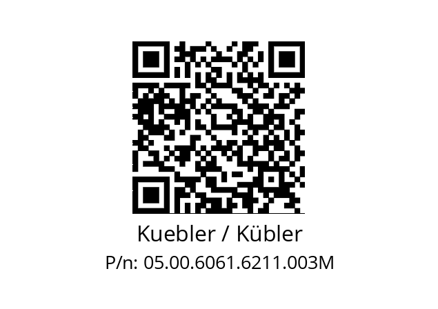   Kuebler / Kübler 05.00.6061.6211.003M