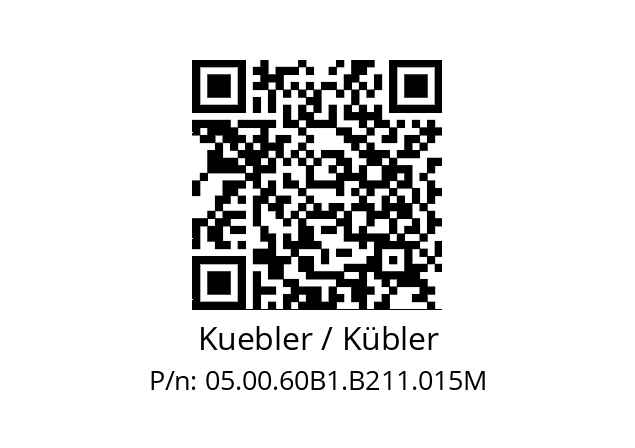   Kuebler / Kübler 05.00.60B1.B211.015M