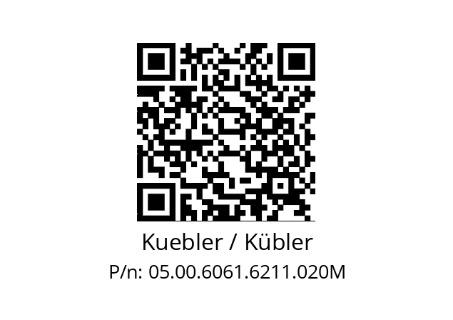   Kuebler / Kübler 05.00.6061.6211.020M