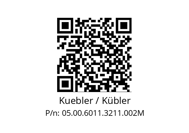   Kuebler / Kübler 05.00.6011.3211.002M