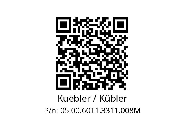   Kuebler / Kübler 05.00.6011.3311.008M