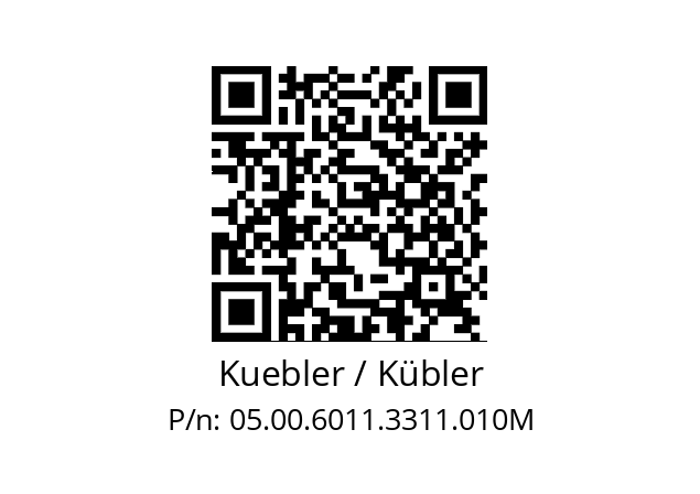   Kuebler / Kübler 05.00.6011.3311.010M