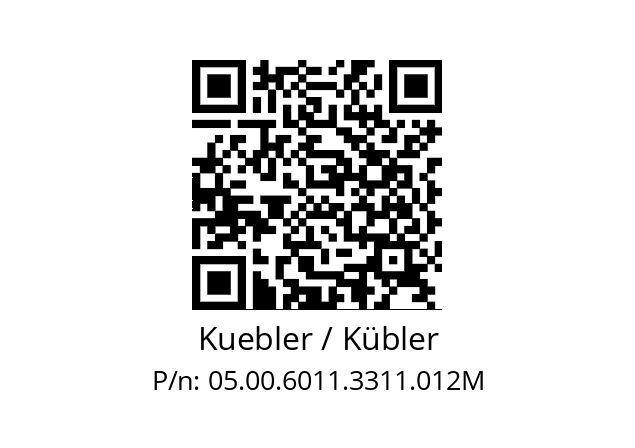   Kuebler / Kübler 05.00.6011.3311.012M