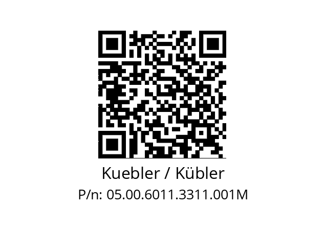   Kuebler / Kübler 05.00.6011.3311.001M