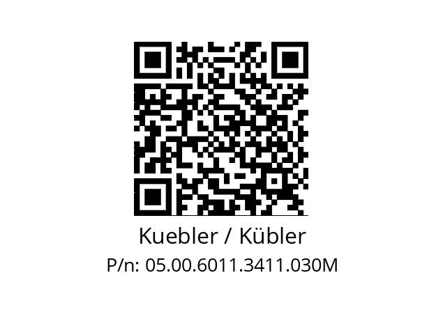   Kuebler / Kübler 05.00.6011.3411.030M