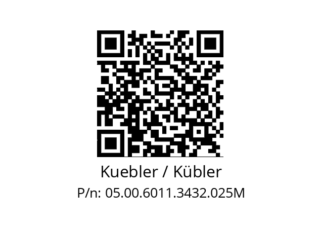   Kuebler / Kübler 05.00.6011.3432.025M