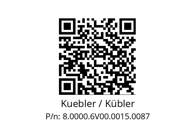   Kuebler / Kübler 8.0000.6V00.0015.0087