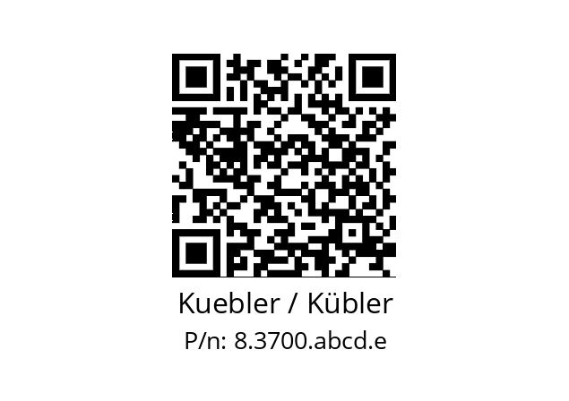   Kuebler / Kübler 8.3700.abcd.e