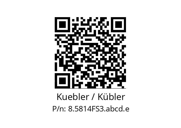   Kuebler / Kübler 8.5814FS3.abcd.e