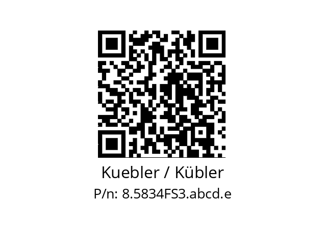   Kuebler / Kübler 8.5834FS3.abcd.e