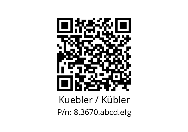   Kuebler / Kübler 8.3670.abcd.efg