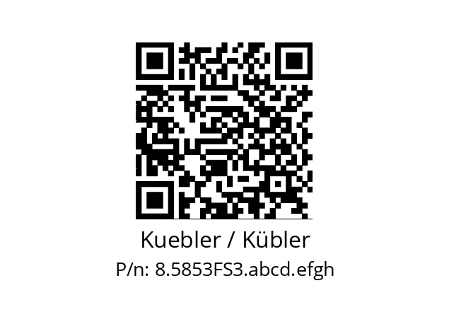   Kuebler / Kübler 8.5853FS3.abcd.efgh