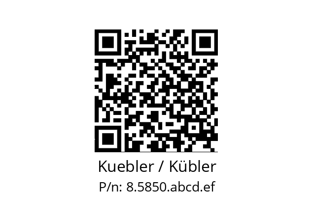   Kuebler / Kübler 8.5850.abcd.ef