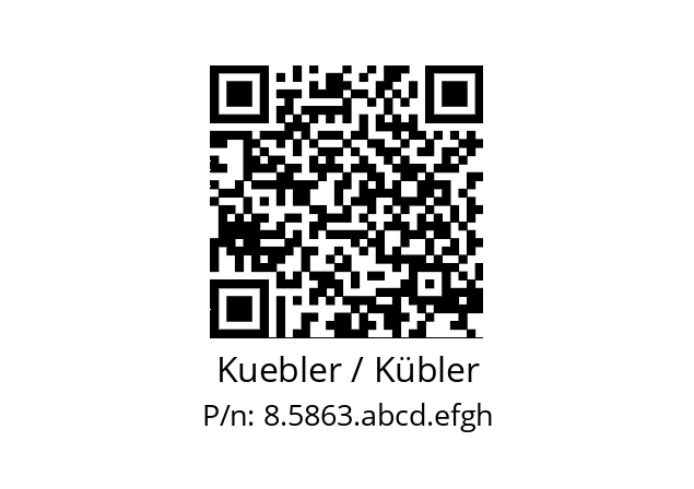   Kuebler / Kübler 8.5863.abcd.efgh