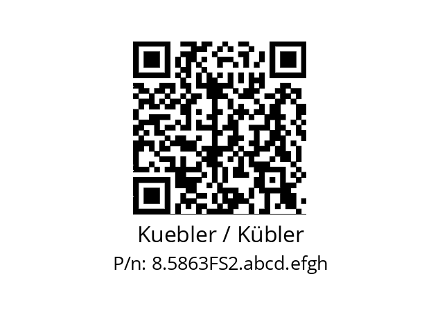   Kuebler / Kübler 8.5863FS2.abcd.efgh