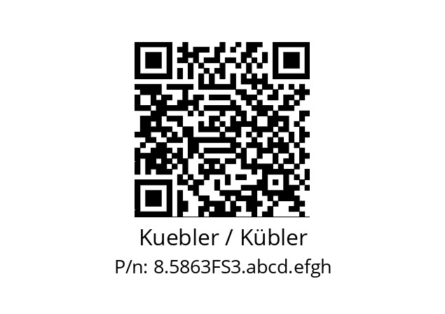   Kuebler / Kübler 8.5863FS3.abcd.efgh