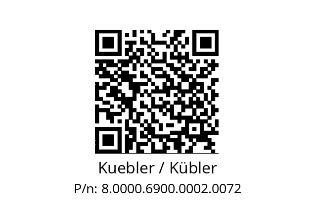   Kuebler / Kübler 8.0000.6900.0002.0072