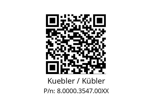   Kuebler / Kübler 8.0000.3547.00XX