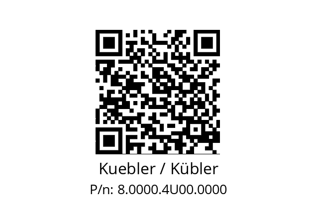   Kuebler / Kübler 8.0000.4U00.0000