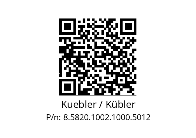   Kuebler / Kübler 8.5820.1002.1000.5012