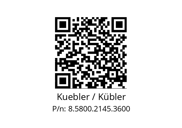   Kuebler / Kübler 8.5800.2145.3600