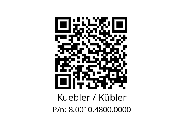   Kuebler / Kübler 8.0010.4800.0000