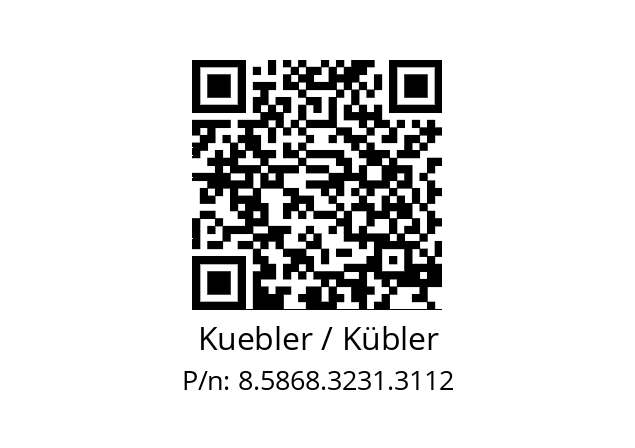   Kuebler / Kübler 8.5868.3231.3112