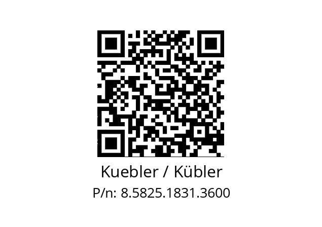   Kuebler / Kübler 8.5825.1831.3600